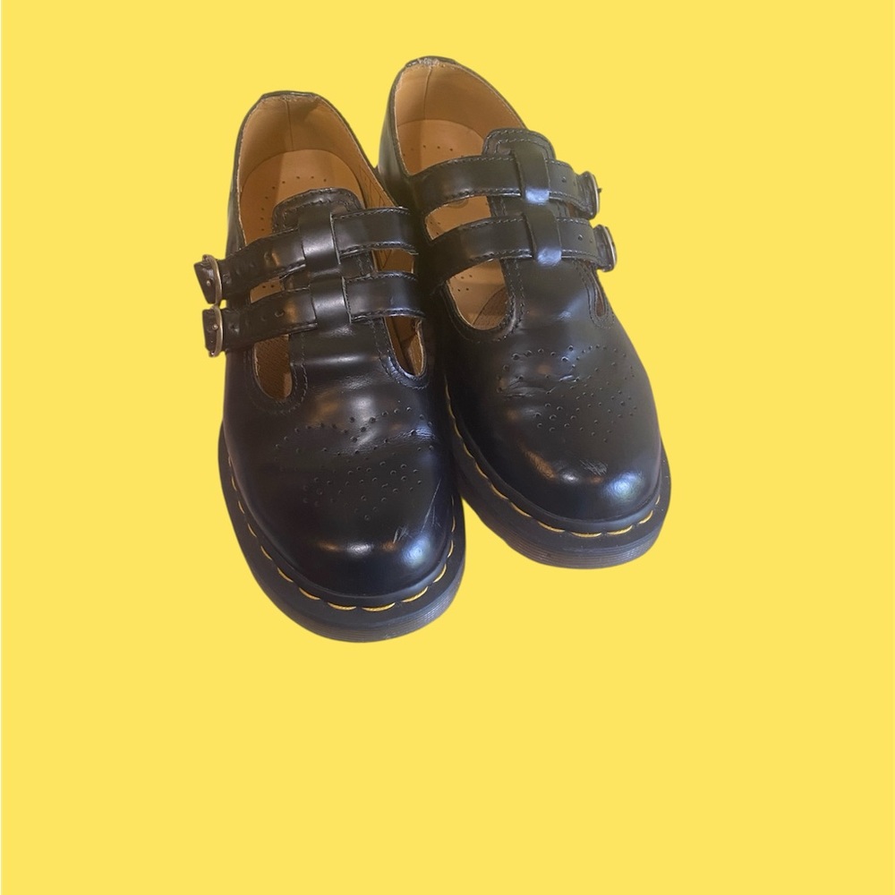 Dr. Martens Black Double Strap Women's Dress Shoes